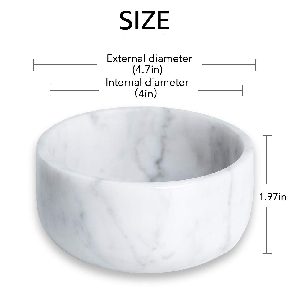 JIMEI Marble Decorative Bowl - Modern Fruit Bowl & Keys Entryway Bowl, 5 inch