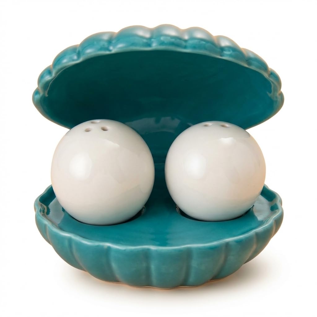 The Bridge Collection Novelty Oyster Salt and Pepper Shaker 3 Piece Set