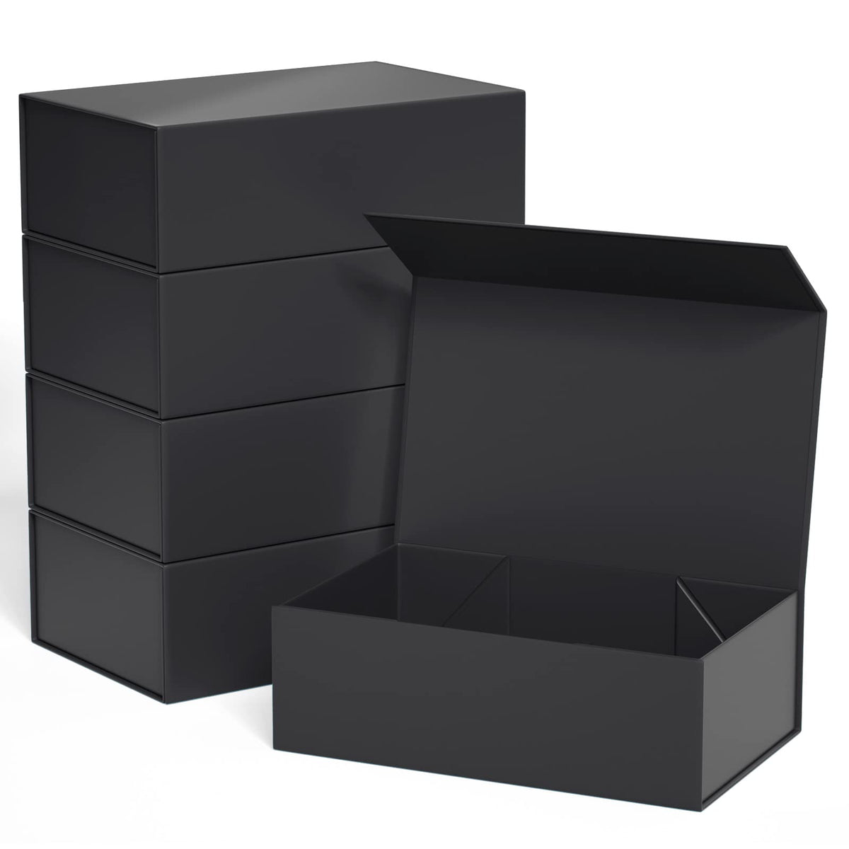 Gift Boxe 10" x 6" x 3" with Magnetic Closure Lid Gift Boxes for Presents,Bridesmaid Gifts Box,Cute Box,Birthday Gift box,Luxury for Gift Packaging, Magnetic Gift Box for Wrapping Gifts (Black/5PCS)