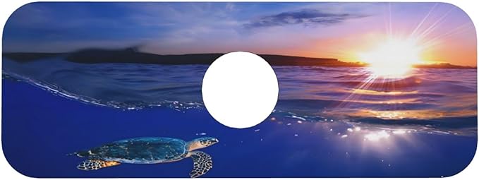 Sea turtle Kitchen sink faucet pad, strong water absorption, anti slip