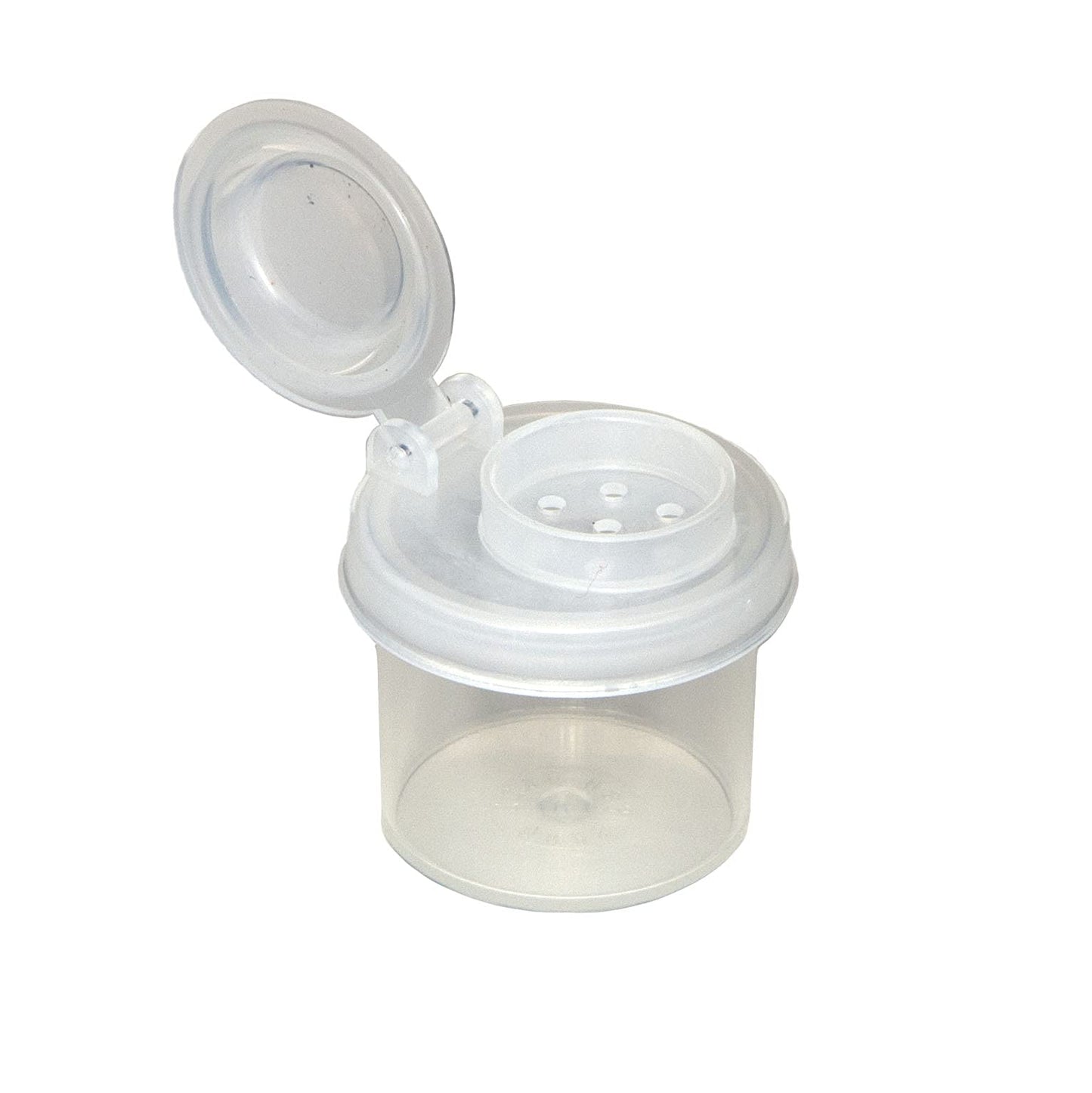 BRAZZA Salt and Pepper Shakers Moisture Proof Set Perfect to go Camping Picnic Outdoors Kitchen Lunch Boxes Travel Spice Set Clear with Black Lids Plastic Airtight Spice Jar Dispenser (5 mini)