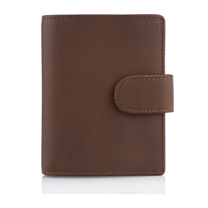 KORUMA Mens Premium Genuine Leather Bifold Wallet Smart Credit Card Blocker and Coin Pocket with RFID Certified – Hunter Brown 3-in-1 Wallet