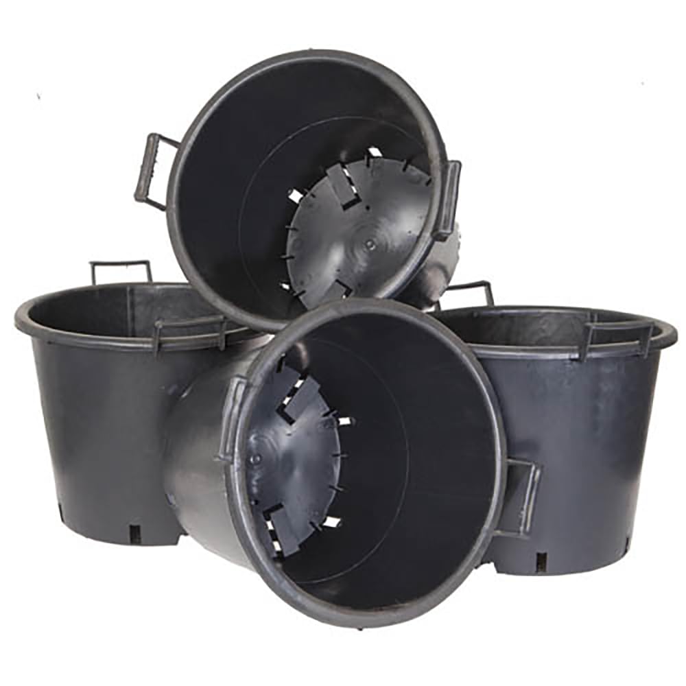 YouGarden 4 x Heavy Duty 30L Plant Pots (Pack of 4) 40cm Diameter - Plastic Planters for Outdoor Plants - Large 15.7' Flower Pots for Gardens - Perfect for Flowers, Vegetables & General Use