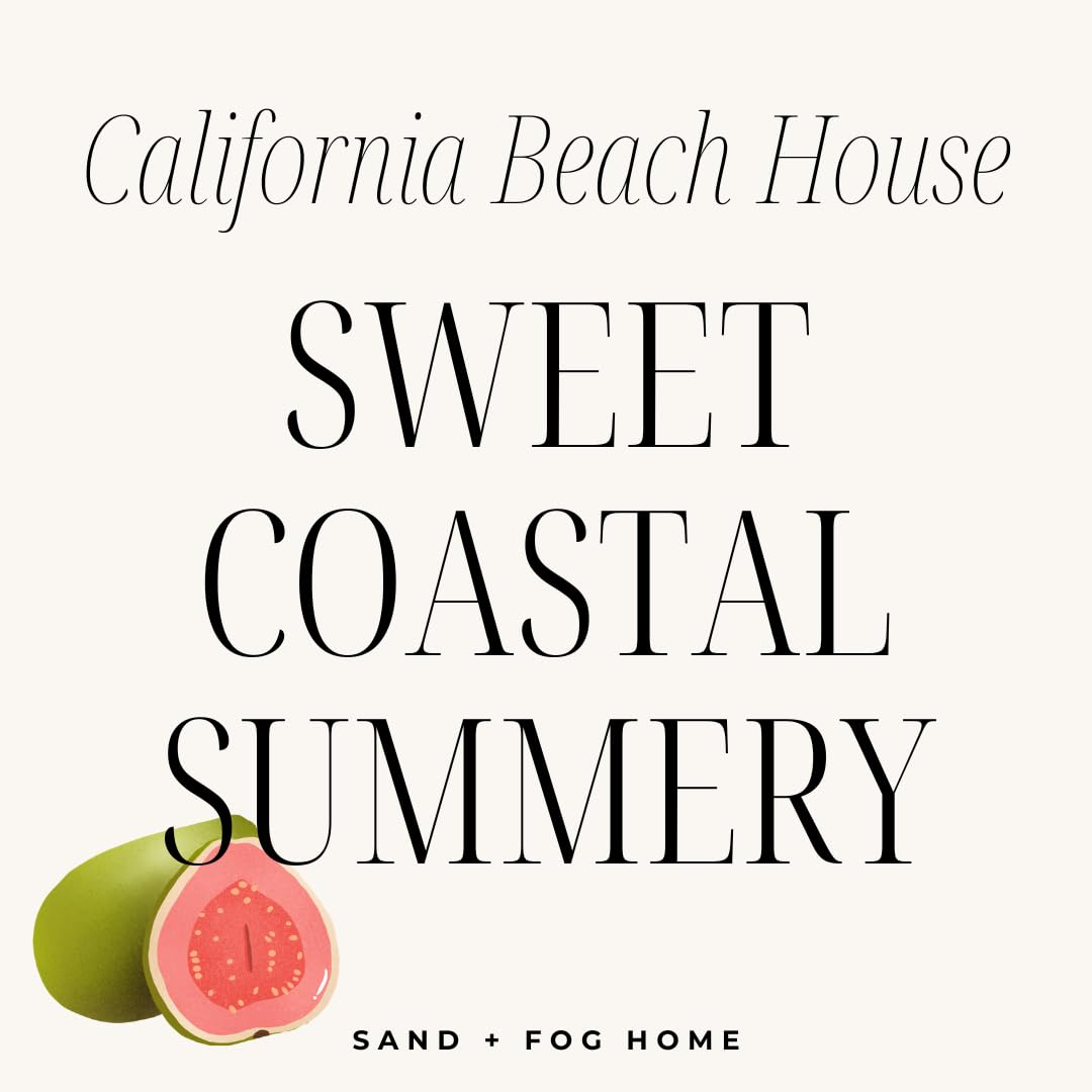 Sand + Paws Scented Candle - California Beach House –Luxurious Air Freshening Jar Candle Neutralize pet Odors and Enhance Home décor – 100% Cotton Lead-Free wicks-12oz