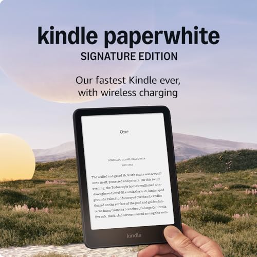 Amazon Kindle Paperwhite Signature Edition (32 GB) – Our fastest Kindle with an auto-adjusting front light, wireless charging and weeks of battery life – Without Ads - Metallic Black