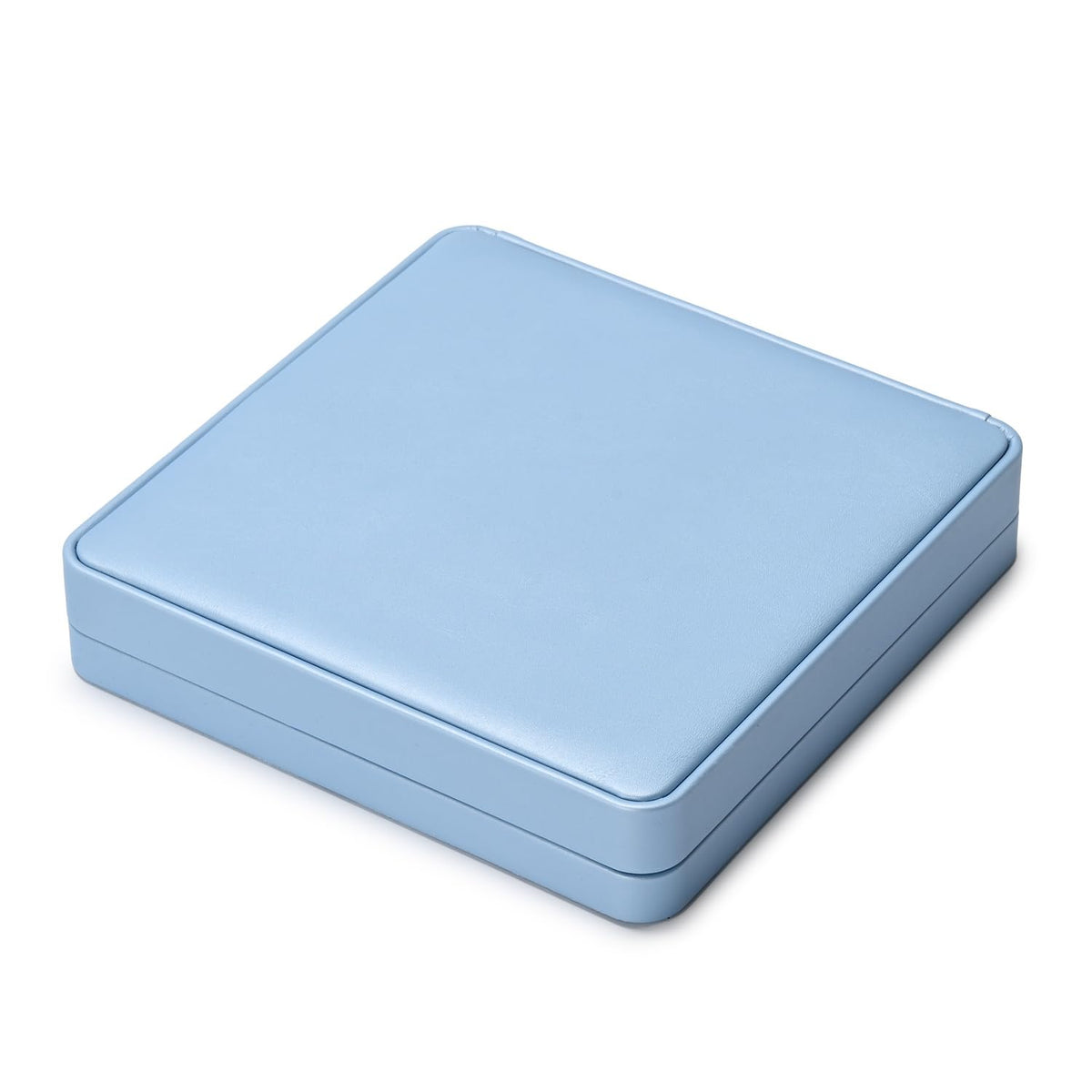 Oirlv Luxury Leather Jewelry Set Box Big Necklace Storage Case Jewelry Gift Box for Bracelet Necklace Earring Ring(Sky Blue)