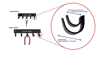 The Metal Peddler Newfoundland Key Holder for Wall - Small 6 inch Wide with 5 Hooks - Made in USA