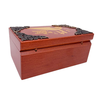 Youtang Nightmare Before Christmas Jewelry Music Box with Mirror Laser Engraved Wood Musical Box Wind up Musical Gift for Her Him Girlfriend Boyfriend (Melody: This is Halloween, Gold Movement)
