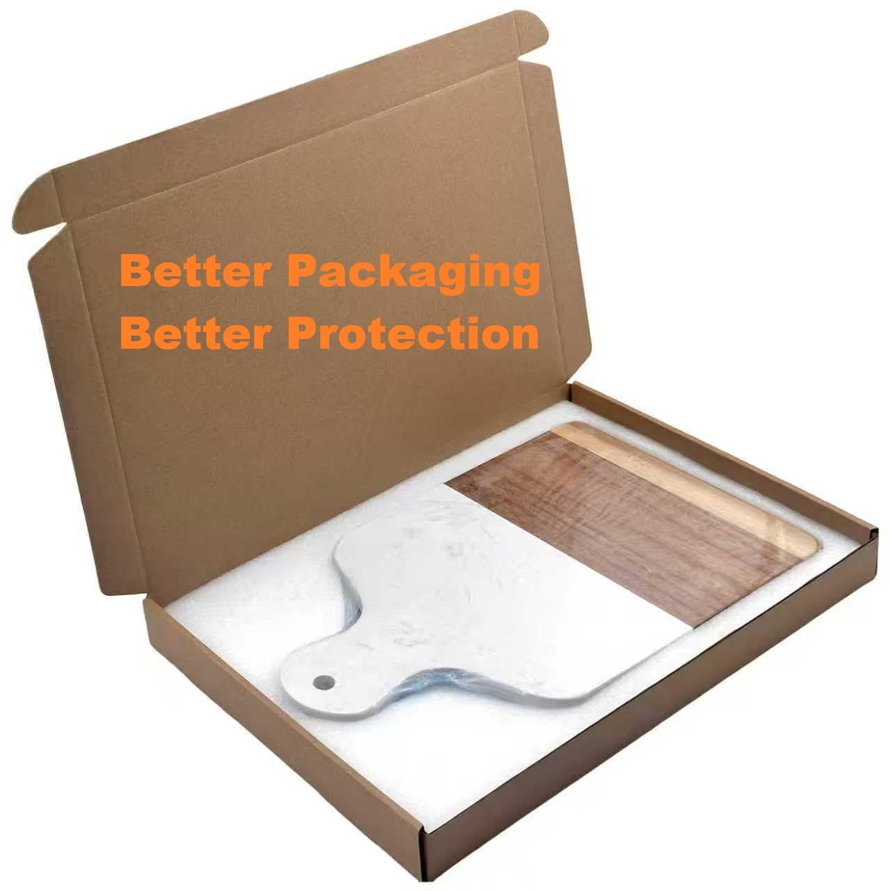 Azauvc Cutting Board with Marble and Natural Wood,Serving Board for Steak Fruits with Handle,Chopping Board for Bread as Serving Trays (White)