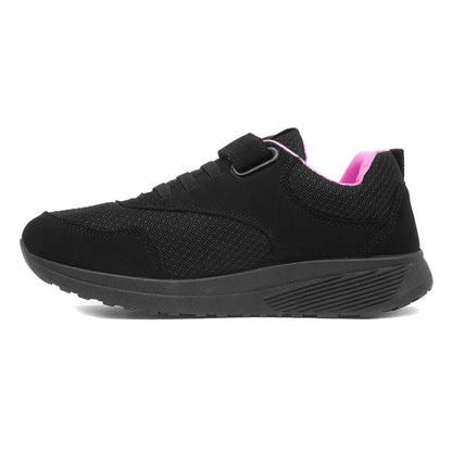 XL Kids Black Easy Fasten Trainer - Size 2 UK - Black