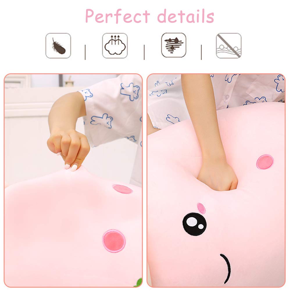 AMOZO Cute Cartoon Boba Milk Tea Soft Plush Doll, Giant Boba Bubble Plushie Stuffed Tea Cup Pillow Gift Toys(Green,35cm)