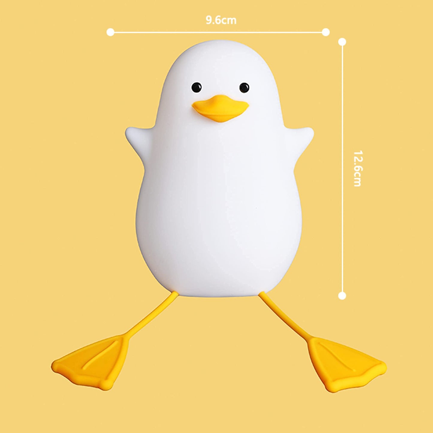 Attivolife Duck Night Light for Kids, Cute Animal Silicone Lamp Touch Control + Dimmable + Timer, USB Rechargeable LED Feeding Nightlight Bedside Bedroom Decor Birthday Gifts for Toddler Baby Women