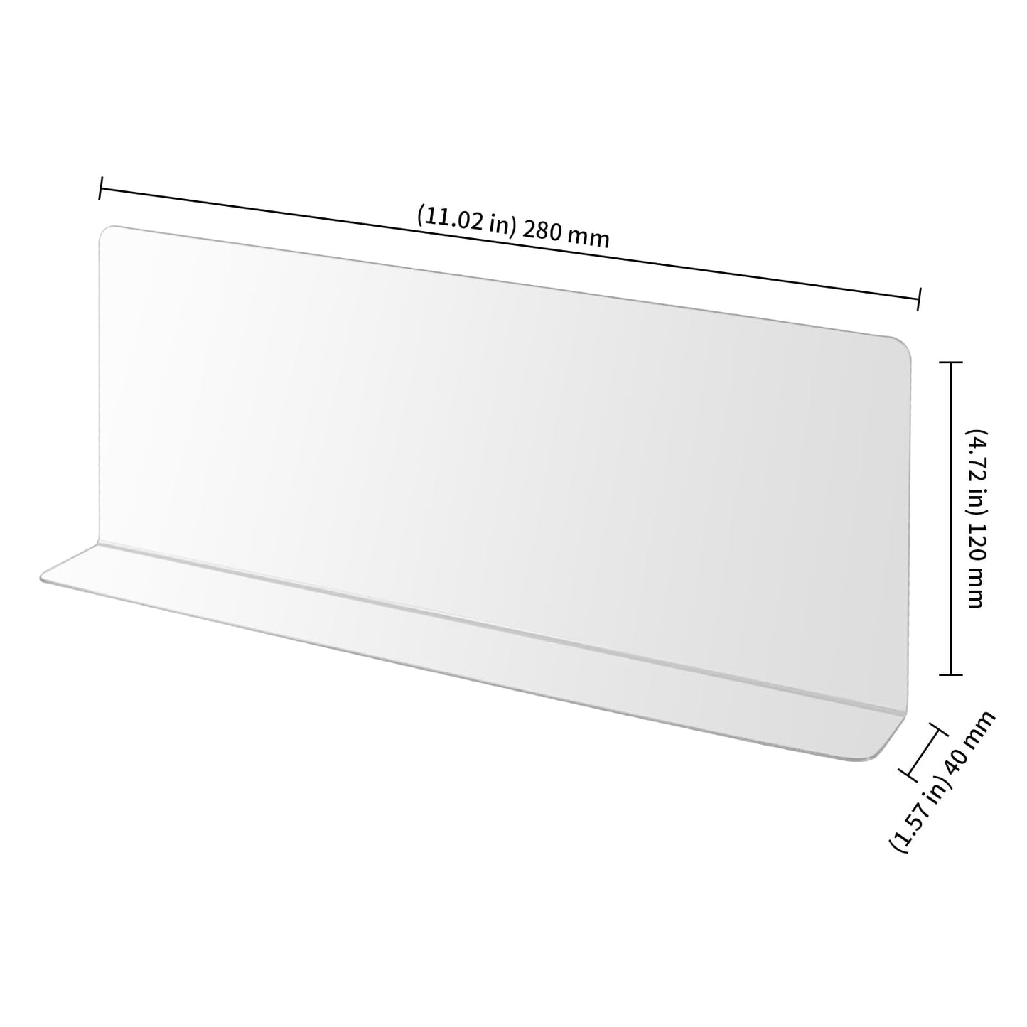 KEILEOHO 12-Pack Shelf Dividers Closet Organization, Clear Closet Shelf Dividers, Acrylic Bag Storage Organizer for Closet, Purse, Clothes, Sweater