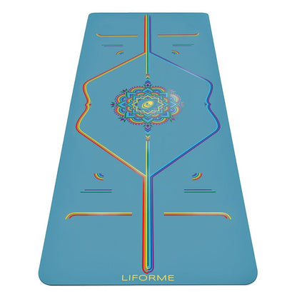 Liforme Travel Yoga mat – Patented Alignment System, Warrior-Like Grip, Non-Slip, Eco-Friendly, Ultra-Lightweight and Sweat Resistant, Made with Natural Rubber