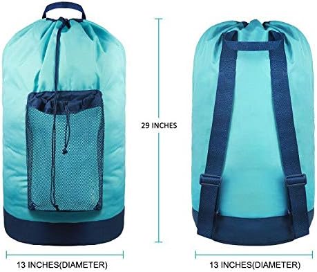 Dalykate Laundry Backpack with Shoulder Straps and Mesh Pocket Durable Nylon