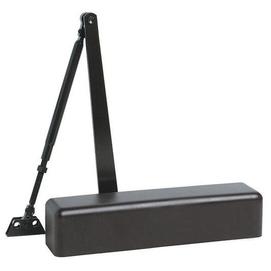 Dynasty Hardware Door Closer, Grade 1 Heavy Duty Commercial Hydraulic Closer, Self-Closing, Adjustable Spring Size 1-6, ADA Compliant, Surface Mount, Sprayed Duronotic Bronze, Series 9000