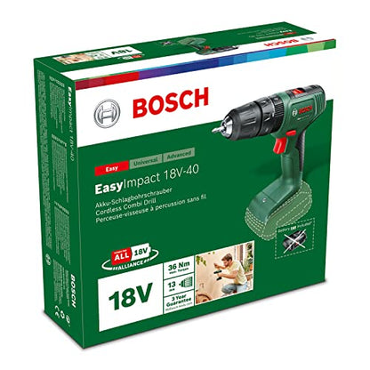 Bosch Cordless Combi Drill EasyImpact 18V-40 (1 battery, 18 Volt System, in carrying case)