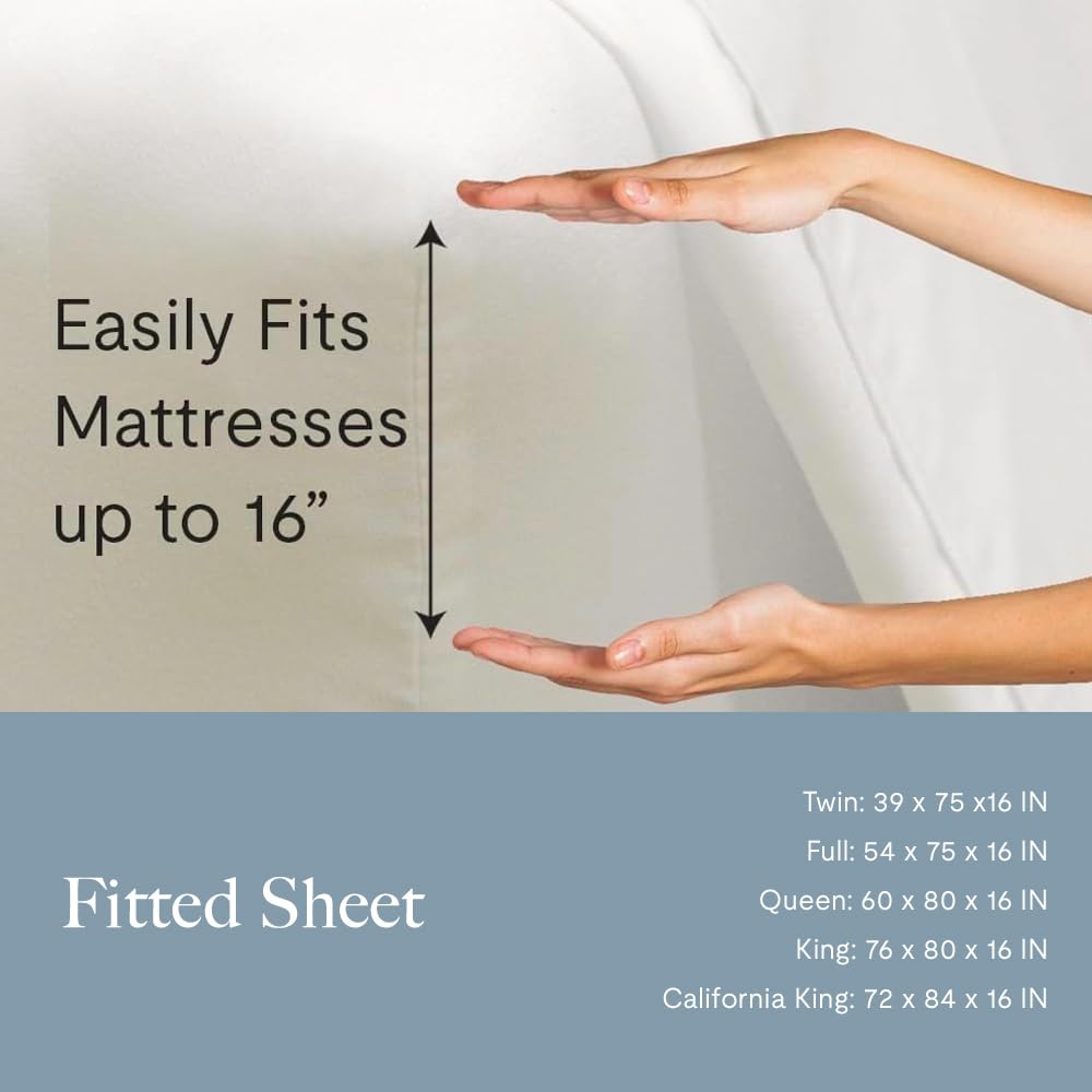 Jennifer Adams Essentials Sheet Set 4 Piece, Microfiber Bed Sheets Set - Breathable, Wrinkle & Fade Resistant - Deep Pockets up to 16” for King Size Bed (White)