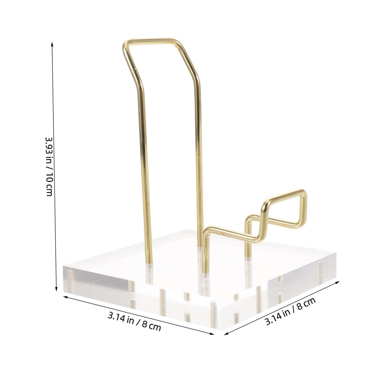 Baluue Acrylic Crystal Mineral Display Rack Large Gold Organizer Stand for Natural Stone Rock Holder Shelf Suitable for Home Office Retail Store Decoration