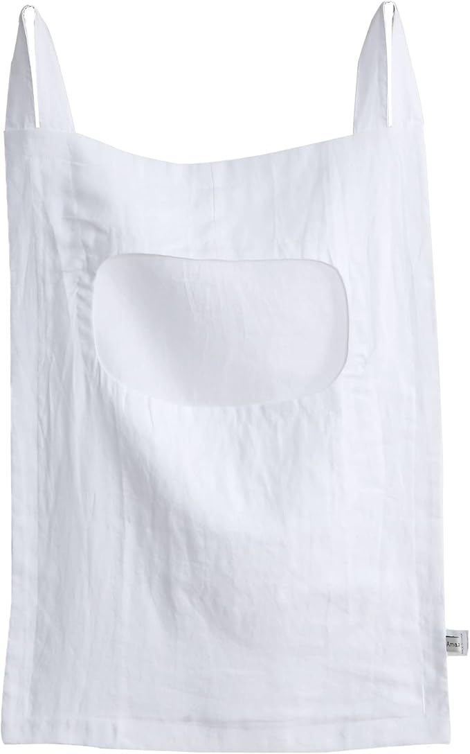 Amazhiyu 100% Linen Door Hanging Laundry Hamper Bag, 19x27 Inches