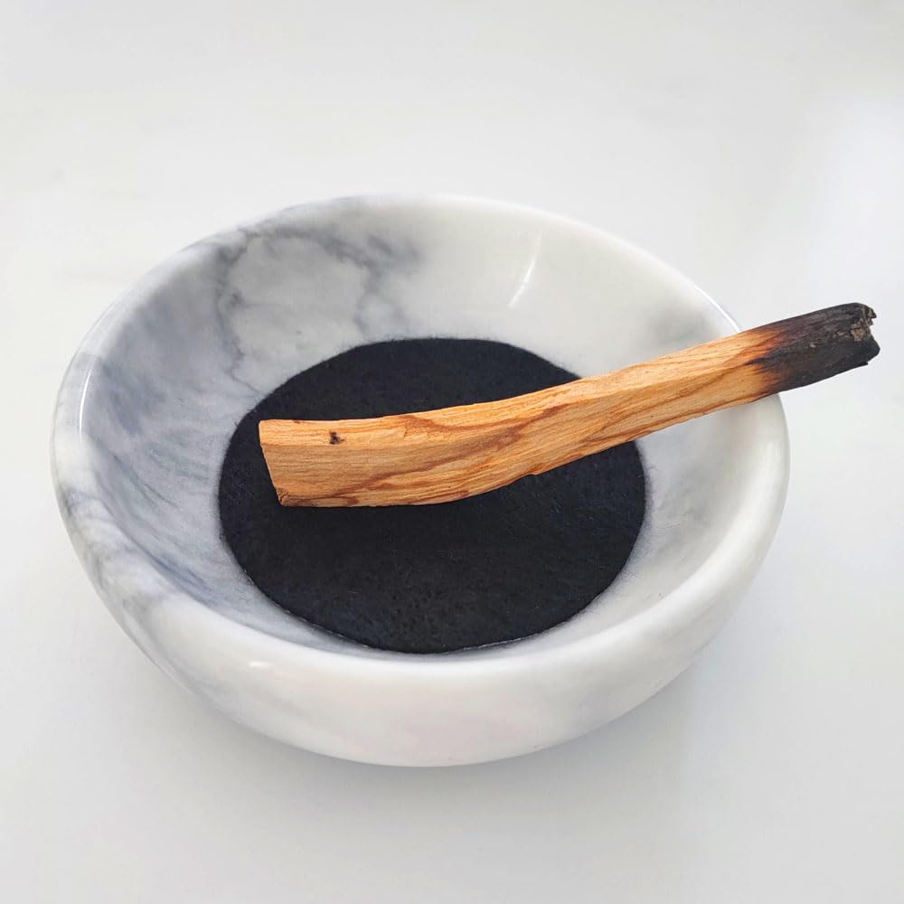 Handmade Natural Marble Incense Holder 9 Hole Ash Catcher Tray for Incense Sticks, Palo Santo & Sage | Spiritual Home Decor Gift for Yoga, Meditation (Pale)