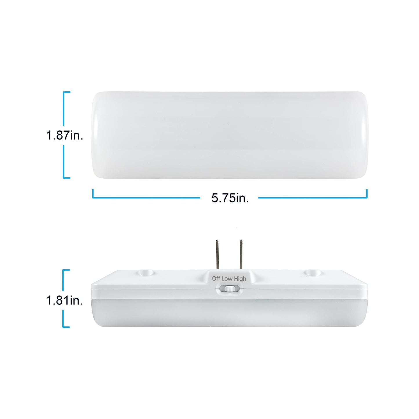 GE Ultrabrite LED Light Bar Night Lights Plug Into Wall Room Decor Ambient Lighting Dusk to Dawn Sensor Bright Nightlight, White, 100 Lumens, 2 Pack
