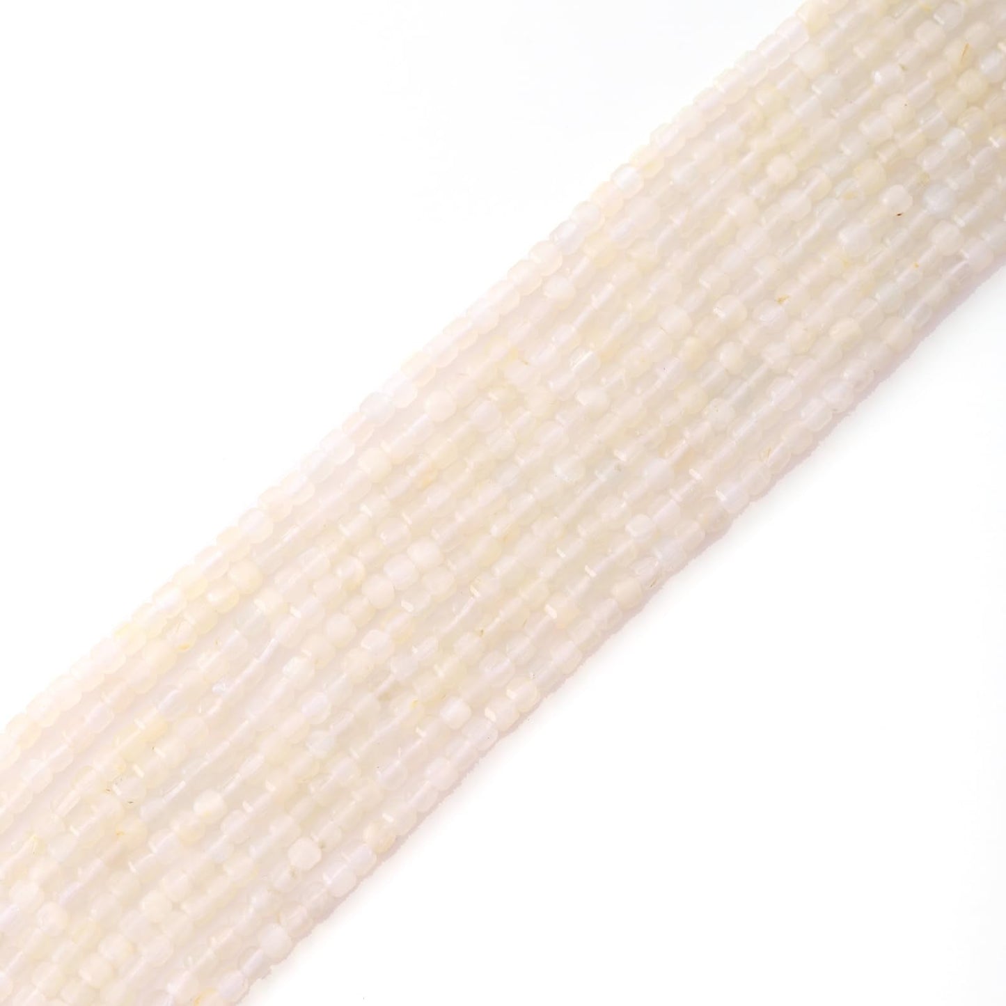 Faceted Natural White Sunstone 2-3mm Cube Square Loose Beads Gemstone Small Loose Beads Healing Crystal Energy Stone for DIY Jewelry Making 15"