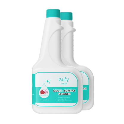 eufy RoboVac Hard Floor Cleaning Solution (2 Bottles), Compatible with X10 Pro Omni, C20 Omni, X9 Pro, X8 Pro Series, L60 Hybrid Series, 16 fl oz / 473 ml, Floor Cleaner