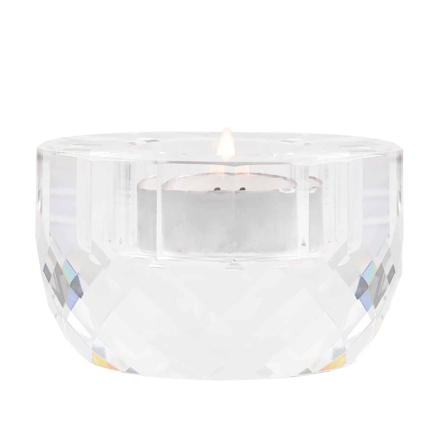 Marvala Crystal Tealight Candle Holders for Wedding Centerpieces, Christmas Decor, Party Decorations, Home Table Accessories