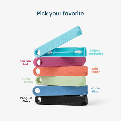 LastSwab® Reusable Buds Swabs for Ear Cleaning - The Sustainable and Sanitary Alternative to Single-Use Q Tips - Zero Waste and Easy to Clean - Comes with a Convenient Travel Case Holder