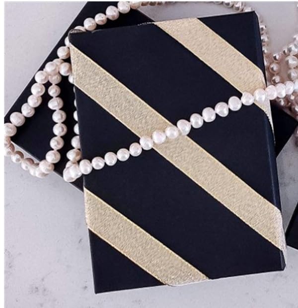 RJ Displays Jewelry Gift Boxes – 6 Pack Matte Black Cotton-Filled Cardboard Box for Necklace, Bracelet, Earring,Ornament Gifts,Jewelry Boxes with Lids, Bulk Gift Packaging – 7 1/8" x 5 1/8" x 1 1/8"
