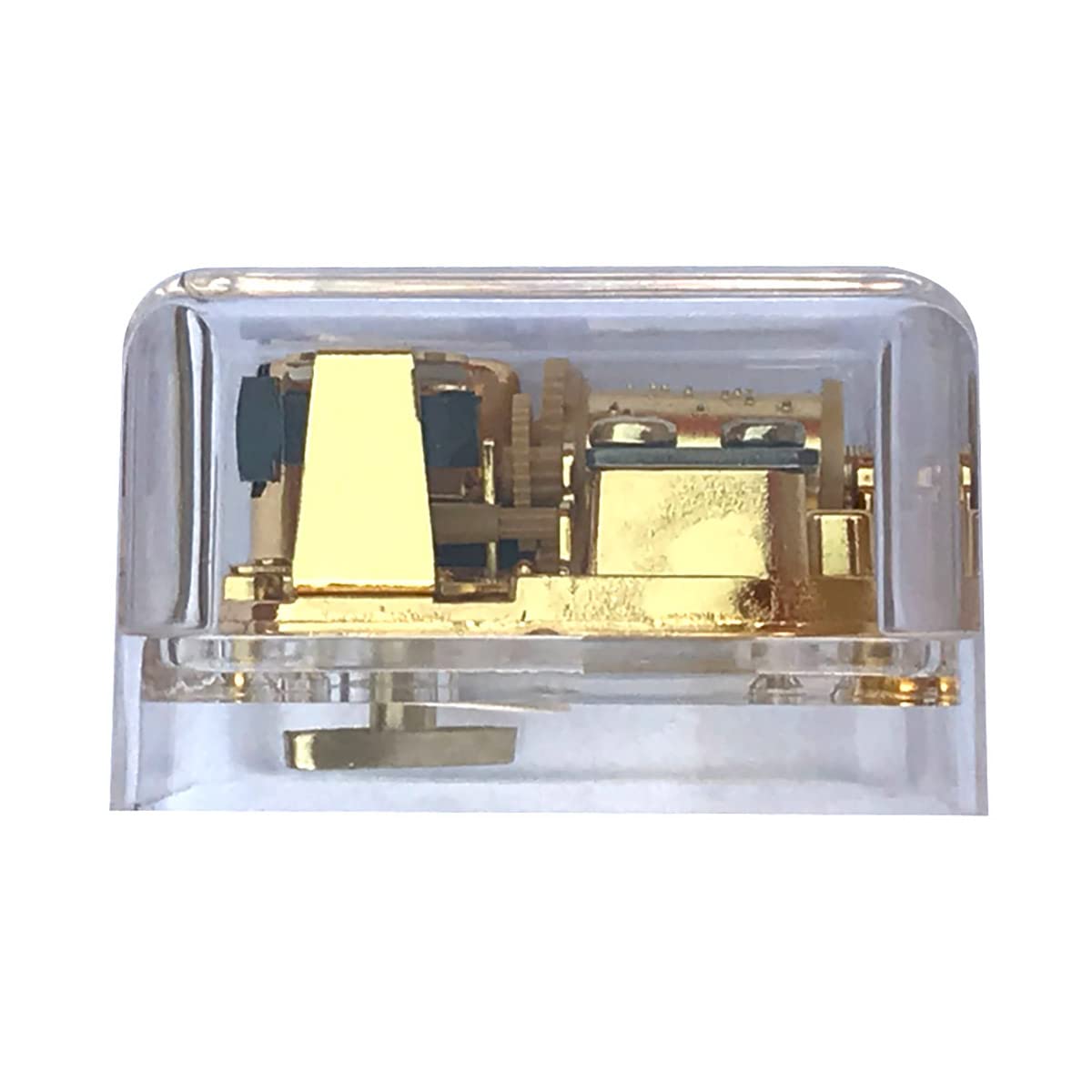BinkeGG Play (Oh Christmas Tree) Clear Acrylic Wind up Music Box with Sankyo Musical Movement (65 Tunes Option)