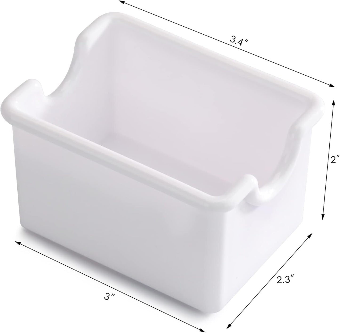 New Star Foodservice 22704 Plastic Sugar Packet Holder, White, Set of 24