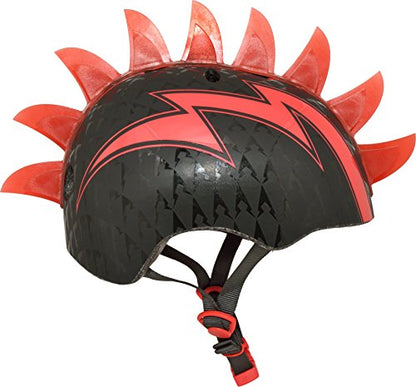 Raskullz Bolt LED Bike Helmet , Black/Red, Child, 8046045