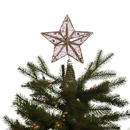 Kurt Adler 6-1/4-Inch Gold Wire Star Treetop