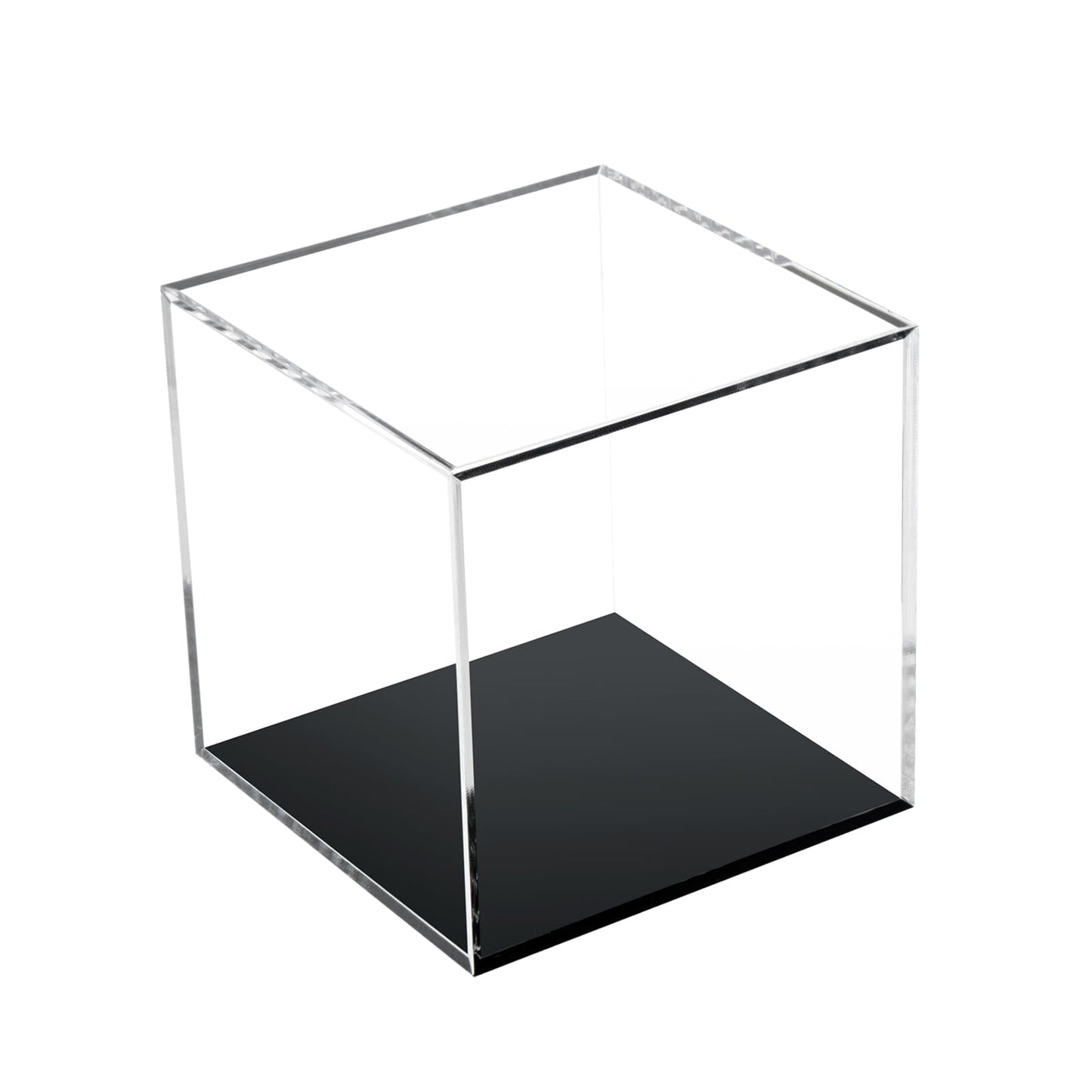 Kcgani Transparent Acrylic Square Cube Containers with Lid Storage Boxes, Action Figures Home Storage Organizing Toys Craft Supplies Display Case, Countertop Plexiglass Display Case, 4x4x4Inch
