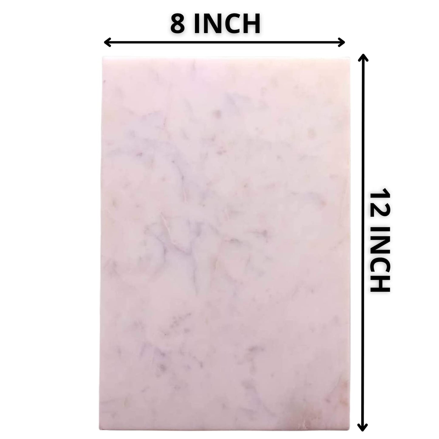 Home Basics Multi-Purpose Pastry Marble Tray Cutting Board Slab With Non-Slip Feet For Stability & Scratch Protection For Countertop. Easy To Clean,Trivet (8x12) and Handmade Marble Soapstone Incense