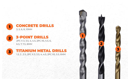 BLACK + DECKER Mixed Drilling and Screwdriving Set A7200-XJ