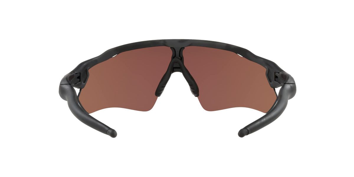 Oakley Men's OO9208 Radar EV Path Rectangular Sunglasses, Matte Black Camo/Prizm Deep Water Polarized, 38 mm