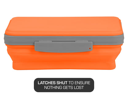It's Academic Flexi Storage Box with Lid, Collapsible Pencil Case Design for Craft and School Supplies, 3-Pack