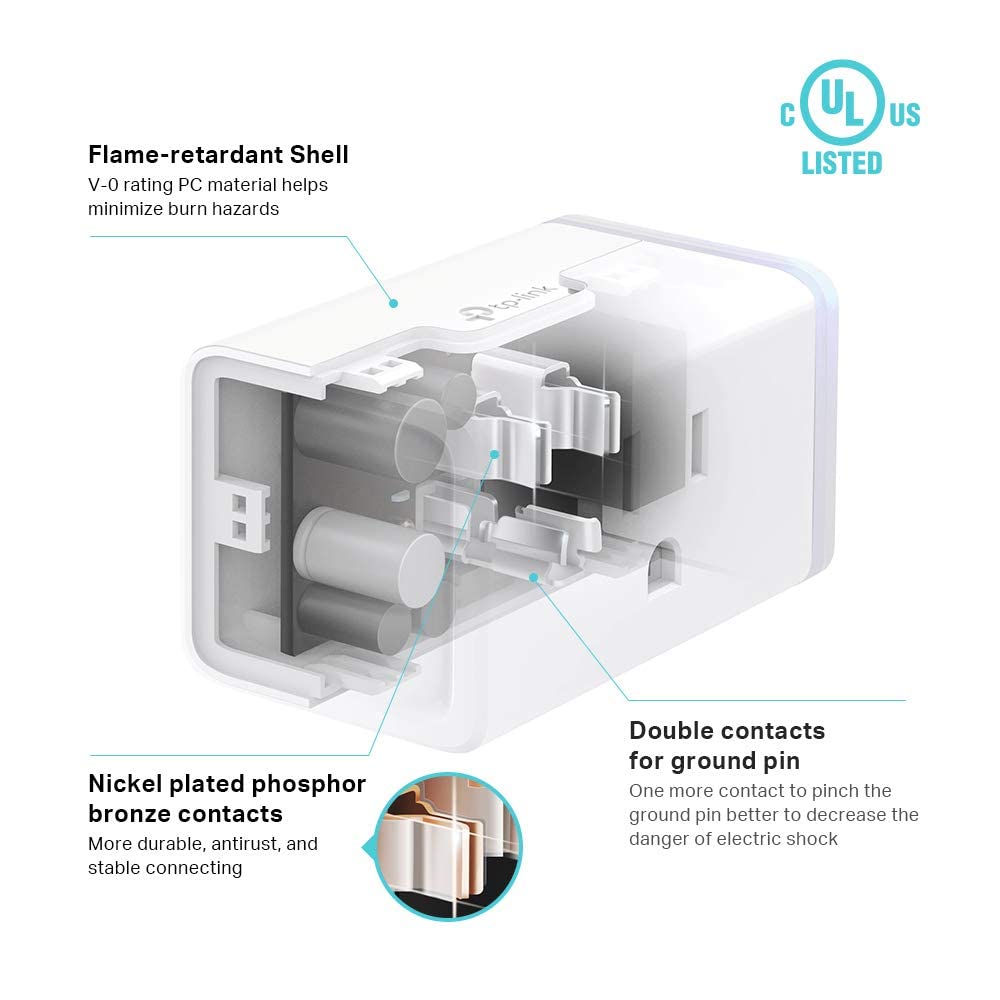 Kasa Smart Plug Mini with Energy Monitoring, Smart Home Wi-Fi Outlet Works with Alexa, Google Home & IFTTT, Wi-Fi Simple Setup, No Hub Required (KP115), White