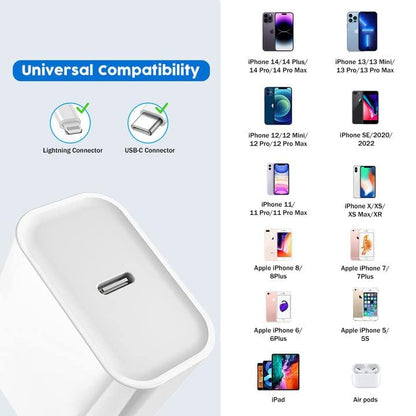 Fast Charger iPhone,i Phone Charge Cable,3Pack iPhone Charger Fast Charging 6Foot Phone Charging USB C Charge Adapter 6FT Type C to Lightning Cable for iPhone 14 Pro Max/14 Plus/13/12 Mini/11/10/XS/SE