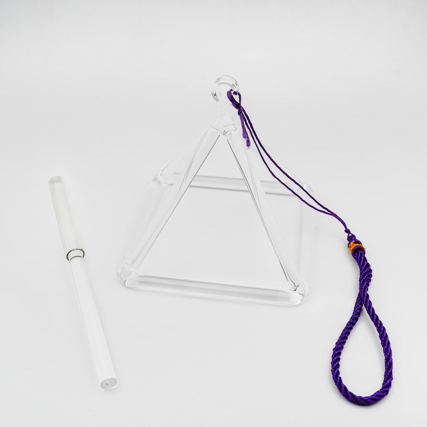 Siceeoly 5 Inch Clear Quartz Crystal Singing Pyramid Healing Musical Instrument For Sound Healing Meditation With Crystal Singing Bowl Striker