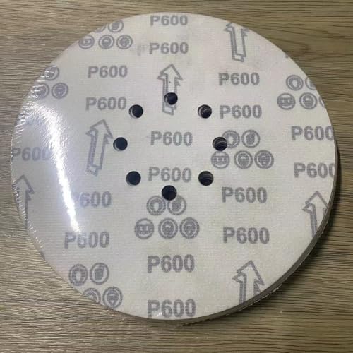 STEBRUAM 225 mm Sanding Discs 120 Grit, 30 Pieces Orbital Sander Discs 9 inch 225 mm large Hook and Loop Sanding Discs 8 Holes Round Sandpaper Sheet for Grinding Giraffe, Drywall Sander Sanding Pads