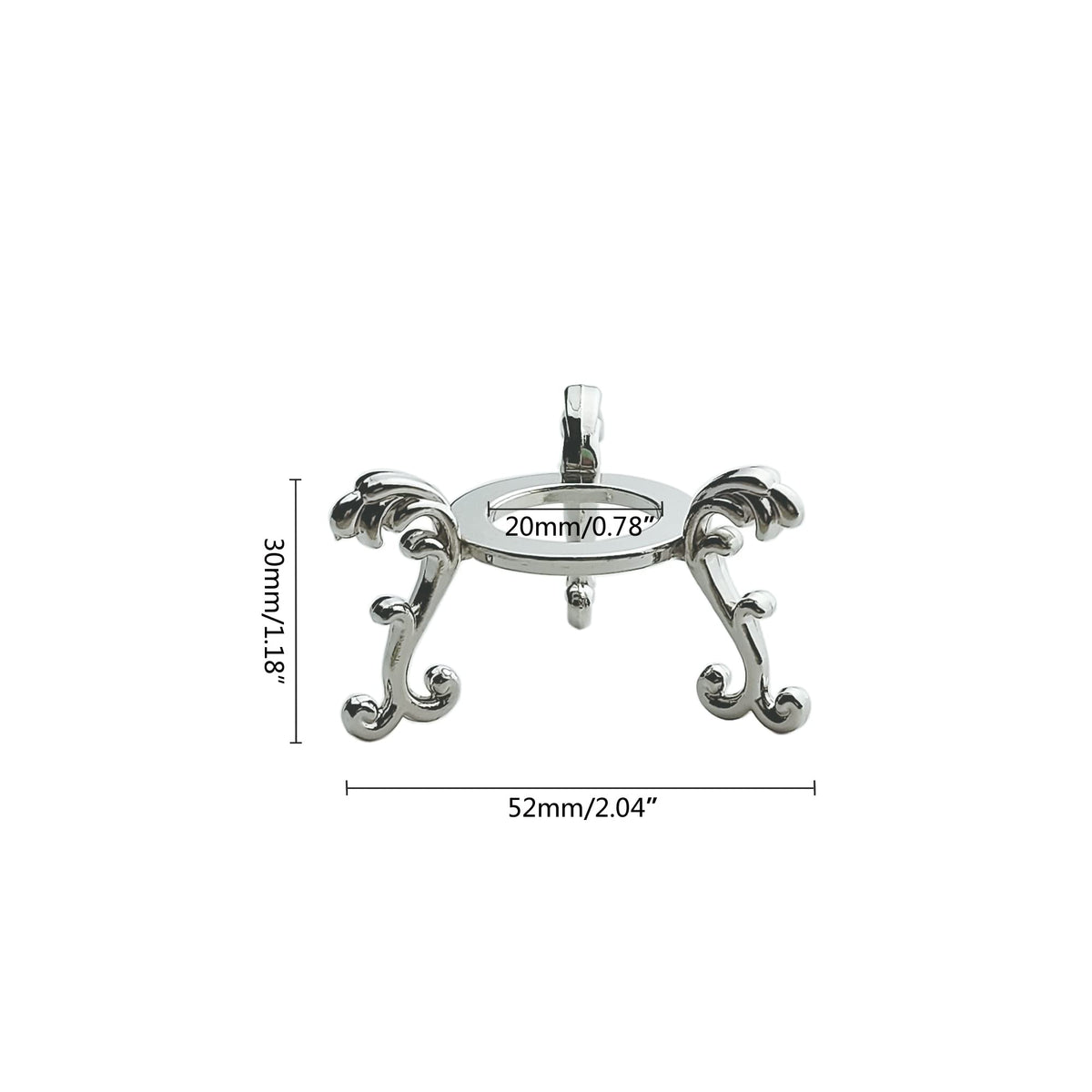 OmyLens 10Pcs Silver Crystal Ball Stand for Displaying Crystal Glass and Natural Rocks, Sphere Display Holder, for 40mm-80mm Sphere or Stone