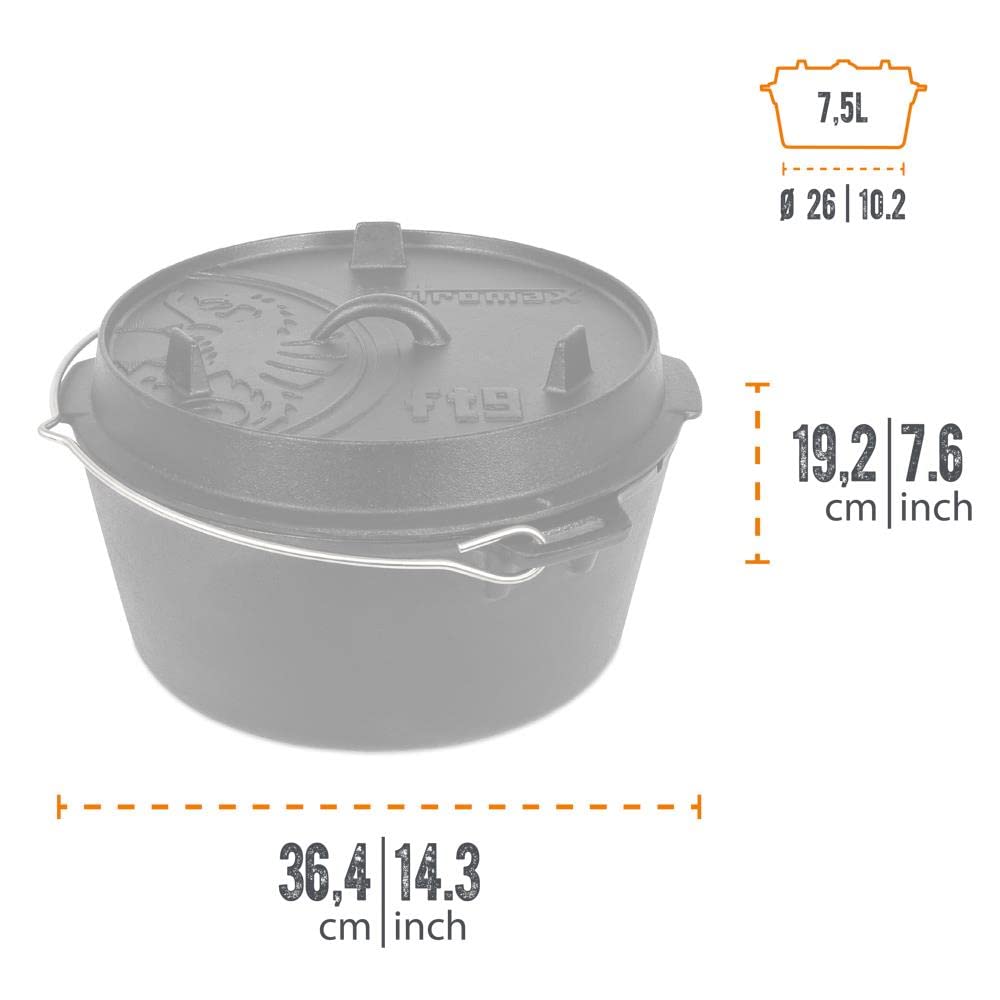 Petromax ft9-Dutch Oven - Black - Flat Base