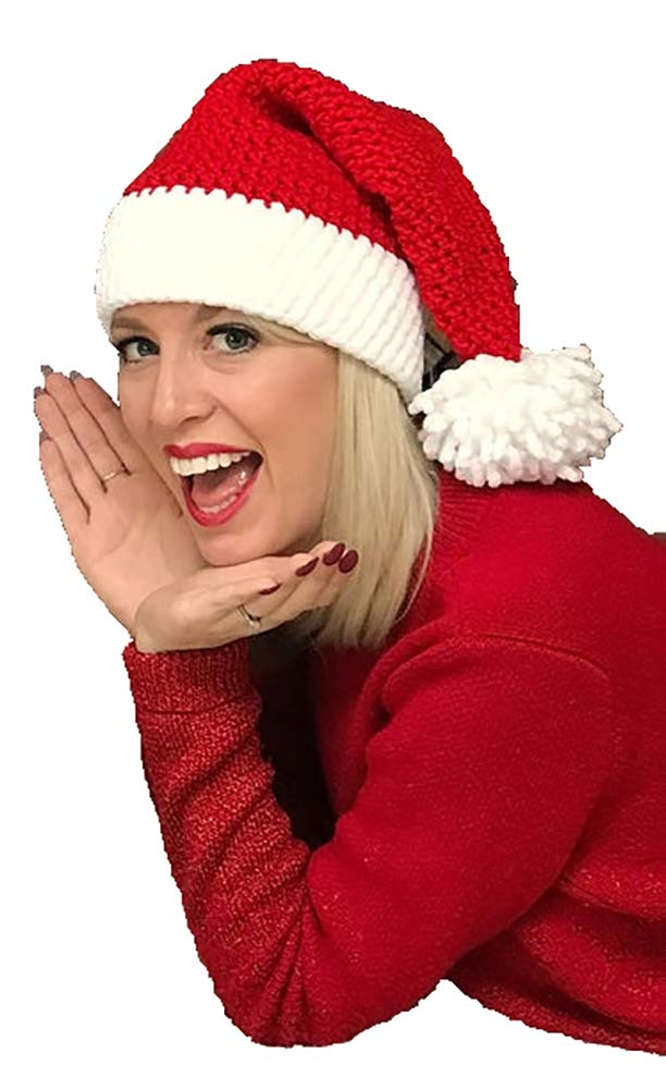 Caistre Women's Soft Slouchy Warm Knit Skull Cap - Christmas Beanie Hat - Red