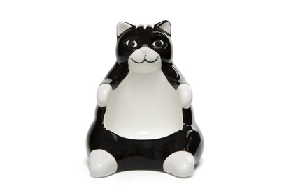 Ceramic Lazy Black Cat Home decor - Can be used as a candy dish, decorative bowl, tealight candle holder and jewelry tray | Unique Birthday gifts for Women, Mom, Grandma, Cat lover, Friend, Coworker