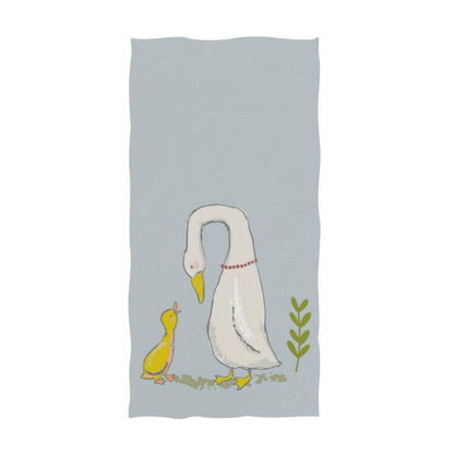 Naanle Cute Cartoon Farm Birds Goose Duck Print Soft Highly Absorbent Large Decorative Hand Towels Multipurpose for Bathroom, Hotel, Gym and Spa (16 x 30 Inches)