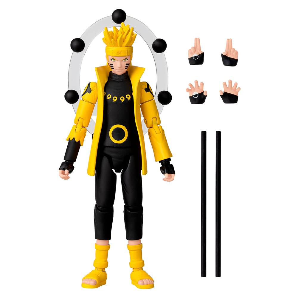 ANIME HEROES Naruto Action Figure Naruto Sage Of Six Paths | 17cm Naruto Figure With Extra Hands And Accessories | Naruto Shippuden Anime Figure | Bandai Action Figures For Boys And Girls